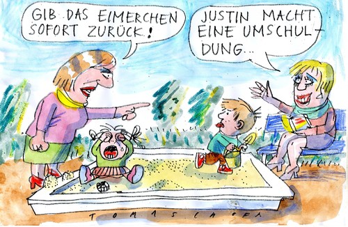 Cartoon: Umschuldung (medium) by Jan Tomaschoff tagged umschuldung,schulden,umschuldung,schulden