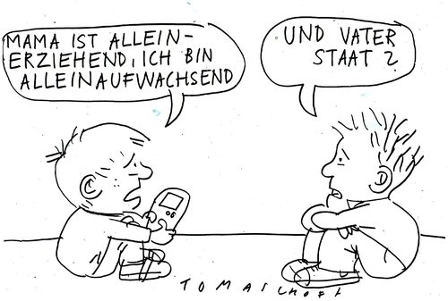 Cartoon: vater staat (medium) by Jan Tomaschoff tagged familien,staat,kinder,familie,alleinerziehend,unterhalt,familien,staat,kinder,familie,alleinerziehend,unterhalt,eltern