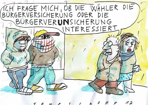 Cartoon: Versicherung (medium) by Jan Tomaschoff tagged kriminalität,sicherheit,kriminalität,sicherheit