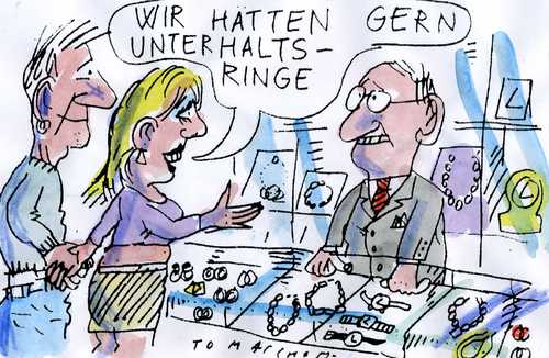 Cartoon: Versorgungsringe (medium) by Jan Tomaschoff tagged ehe,steuern,ehe,steuern