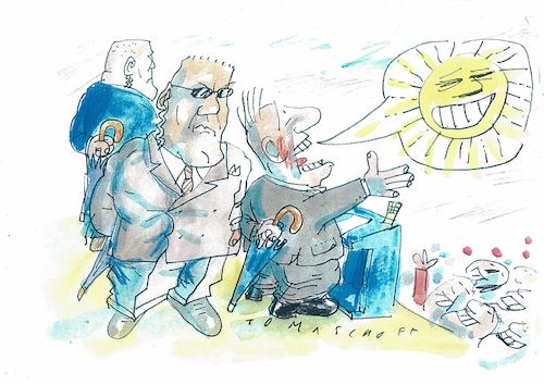 Cartoon: Versprechen (medium) by Jan Tomaschoff tagged wahlen,wahlversprechen,zukunft,wahlen,wahlversprechen,zukunft