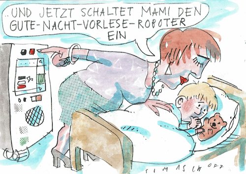 Cartoon: Vorlesen (medium) by Jan Tomaschoff tagged erzirehung,kind,zuwendung,erzirehung,kind,zuwendung