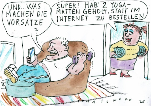 Cartoon: Vorsätze (medium) by Jan Tomaschoff tagged neujahr,vorsätze,gesundheit,sport,neujahr,vorsätze,gesundheit,sport