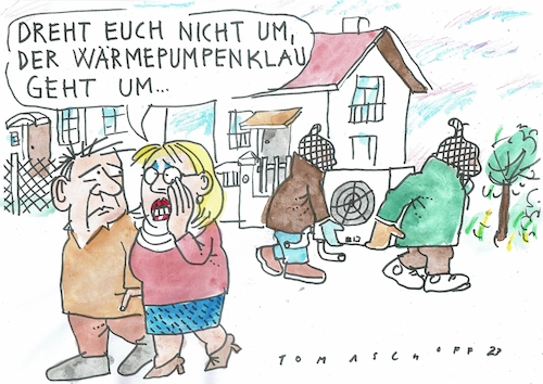 Cartoon: Wärmepumpen (medium) by Jan Tomaschoff tagged wärmepumpe,energie,klima,wärmepumpe,energie,klima