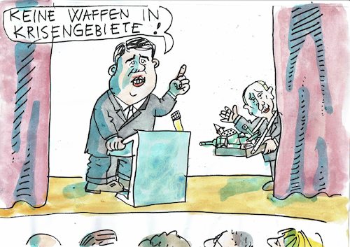 Cartoon: Waffenexport (medium) by Jan Tomaschoff tagged waffenexport,krisen,deutschland,russland,waffenexport,krisen,deutschland,russland