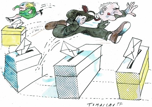 Cartoon: Wahlen (medium) by Jan Tomaschoff tagged wahlen,parteien,2024,wahlen,parteien,2024