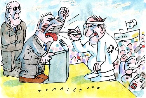 Cartoon: Wahlkampf (medium) by Jan Tomaschoff tagged wahlversprechen,wahllügen,wahlversprechen,wahllügen