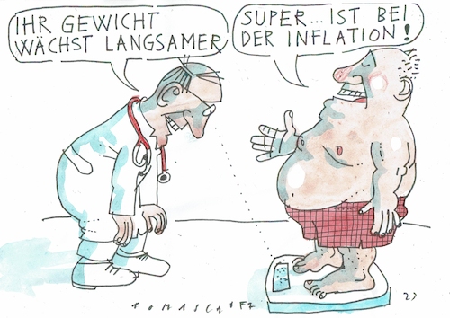 Cartoon: Waxhstum (medium) by Jan Tomaschoff tagged übergewicht,gesundheit,inflation,übergewicht,gesundheit,inflation