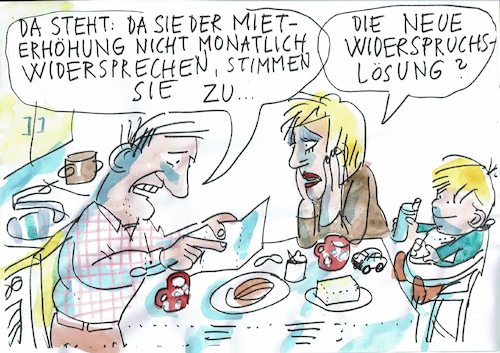Cartoon: Widerspruch (medium) by Jan Tomaschoff tagged mieten,wohnungsnot,mieten,wohnungsnot