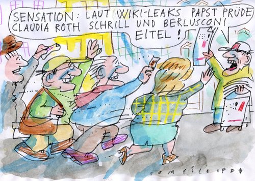 Cartoon: Wikileaks (medium) by Jan Tomaschoff tagged wikileaks,wikileaks,usa