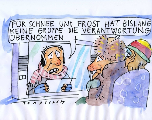 Cartoon: Winter (medium) by Jan Tomaschoff tagged winter,frost,schnee,winter,schnee,frost,wetter,klima