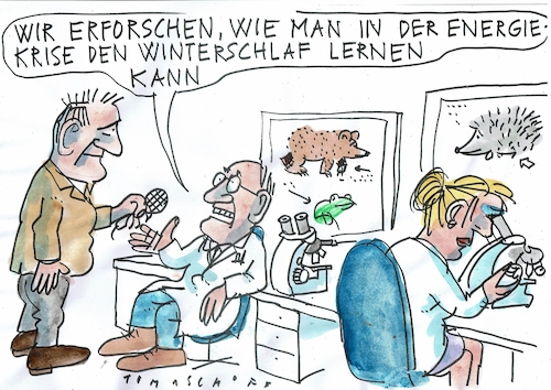 Cartoon: Winterschlaf (medium) by Jan Tomaschoff tagged energiekrise,winter,winterschlaf,energiekrise,winter,winterschlaf