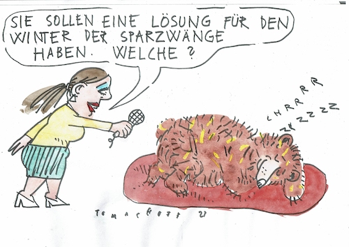 Cartoon: Winterschlaf (medium) by Jan Tomaschoff tagged sparzwng,winter,energie,sparzwng,winter,energie