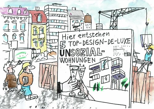 Cartoon: Wohnungen (medium) by Jan Tomaschoff tagged wohnen,wohnungsnot,mieten,wohnen,wohnungsnot,mieten