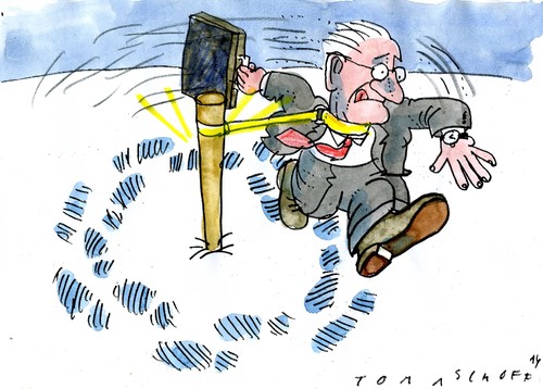 Cartoon: Zeit ist Geld (medium) by Jan Tomaschoff tagged zeitnot,eile,entschleunigung,zeitnot,eile,entschleunigung