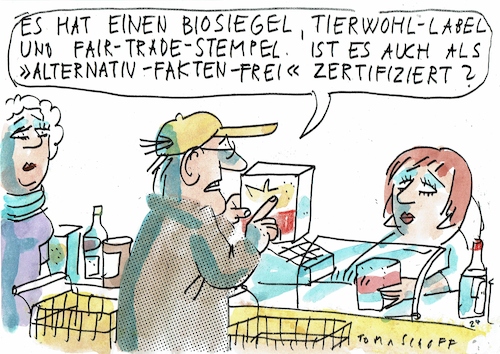 Cartoon: zertifiziert (medium) by Jan Tomaschoff tagged zertifizierung,waren,fakten,lügen,zertifizierung,waren,fakten,lügen