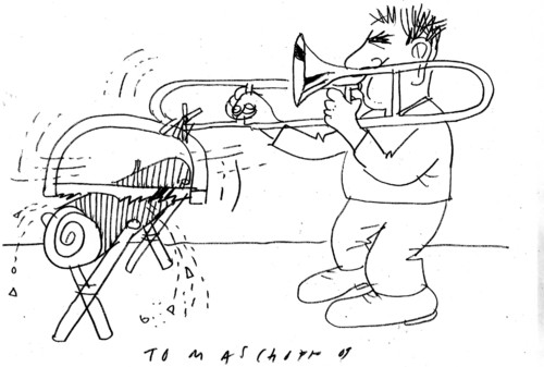 Cartoon: Zwei Fliegen... (medium) by Jan Tomaschoff tagged musik,musik