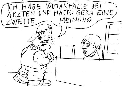 Cartoon: Zweite Meinung (medium) by Jan Tomaschoff tagged zweite,meinung,ärzte,gesundheitsreform