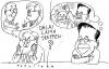 Cartoon: Dalai Lama Treffen (small) by Jan Tomaschoff tagged dalai lama