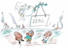 Cartoon: Frieden (small) by Jan Tomaschoff tagged frieden,krieg,deal