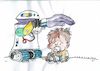 Cartoon: geschützt (small) by Jan Tomaschoff tagged kind,roboter,zuwendung,liebe
