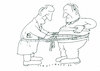 Cartoon: Gewicht (small) by Jan Tomaschoff tagged gesundheit,ernährung,gewicht,arztvorbild