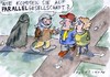 Cartoon: Parallel (small) by Jan Tomaschoff tagged parallelgesellschaft,migration