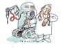 Cartoon: Patient (small) by Jan Tomaschoff tagged roboter,mensch,künstliche,intelligenz