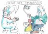 Cartoon: Tastbefund (small) by Jan Tomaschoff tagged arzt,patient,technik,nähe