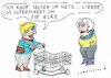 Cartoon: Um die Ecke (small) by Jan Tomaschoff tagged einkauf,internet,geschäft