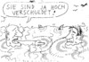 Cartoon: Verschuldet (small) by Jan Tomaschoff tagged verschuldet schulden