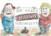 Cartoon: verstanden (small) by Jan Tomaschoff tagged spd,cdu,merkel,nahles