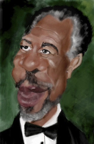 Cartoon: Morgan Freeman color (medium) by MRDias tagged caricature