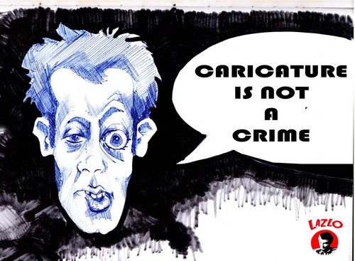 Cartoon: Caricature is not a crime (medium) by FART tagged crime,not,is,caricature