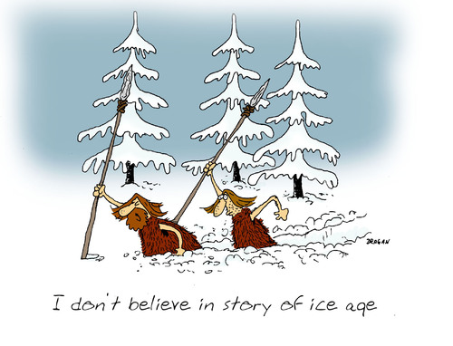 Cartoon: ice age (medium) by draganm tagged ice,age,stone