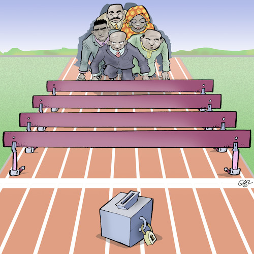Cartoon: Election campaign (medium) by Damien Glez tagged election,campaign,elections,democracy,election,campaign,elections,democracy