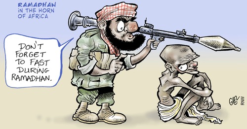 Cartoon: Horn of Africa Ramadan (medium) by Damien Glez tagged ramadan,horn,africa