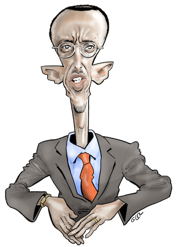 Cartoon: Paul Kagame (medium) by Damien Glez tagged paul,kagame,africa,rwanda,paul,kagame,africa,rwanda