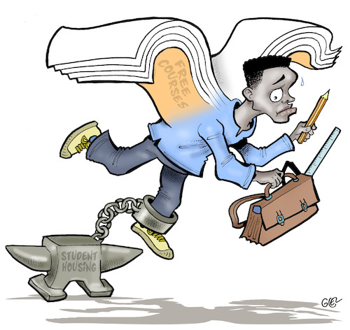 Cartoon: Price of education (medium) by Damien Glez tagged education,tuition,school,money,education,tuition,school,money
