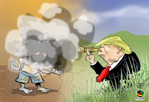 Cartoon: Trump pollutant (medium) by Damien Glez tagged trump,pollution,united,states,donald,president,north,south,trump,pollution,united,states,donald,president,north,south