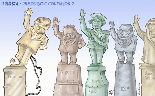 Cartoon: Tunisia (medium) by Damien Glez tagged tunisia,ben,ali
