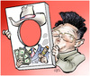 Cartoon: Kim Jong Il (small) by Damien Glez tagged kim jong il corea korea north