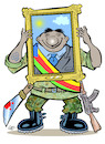 Cartoon: Military or not ? (small) by Damien Glez tagged power,pustch,military,coup,politician