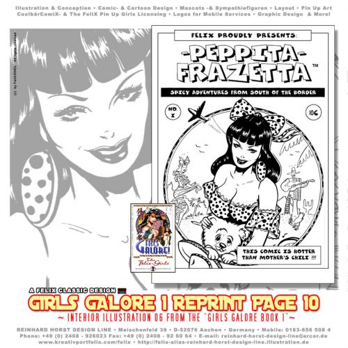 Cartoon: Retro Comic Cover (medium) by FeliXfromAC tagged girls,galore,sexy,erotic,pin,up,felix,alias,reinhard,horst,peppita,frazzetta,girl,frau,woman,bear,bär,illustration,cover,comic,cartoon,design,line,aachen,