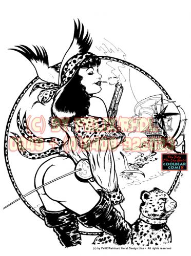 Cartoon: The FeliX Pin Up Girls (medium) by FeliXfromAC tagged pin,up,wallpaper,bad,girl,frau,woman,glamour,erotic,poster,50th,felix,alias,reinhard,horst,stockart,illustration,cutie,pirat,seefahrer,freibeuter