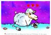 Cartoon: Sheep In Love Poster (small) by FeliXfromAC tagged sheep in love verliebt felix alias reinhard horst design line aachen illustration comic cartoon poster mascot liebe schaf schafe handy mobile services funny tiere animals