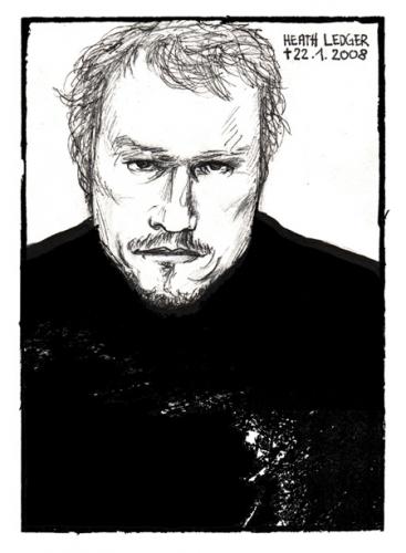 Cartoon: Heath Ledger (medium) by illustrita tagged man,mann,portrait,celebrity,prominenter,actor,movie,schauspieler