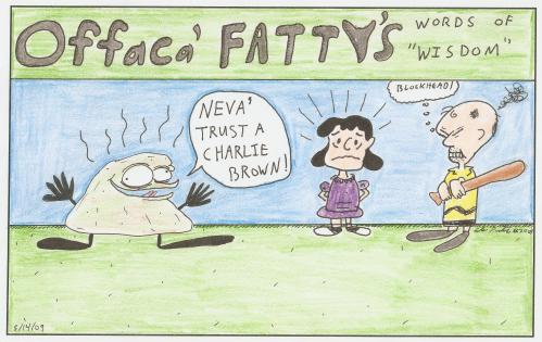 Cartoon: A La Carte (medium) by calebgustafson tagged wisdom,fatty,words,charlie,brown