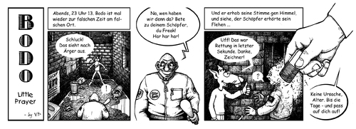 Cartoon: BODO - Little Prayer (medium) by volkertoons tagged volkertoons,cartoon,comic,strip,bodo,ratte,rat,nazis,gewalt