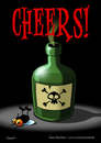 Cartoon: Cheers! (small) by volkertoons tagged volkertoons cartoon comic karte grußkarte postkarte gereeting card fliege flie gift poison prost cheers lustig humor spaß fun funny